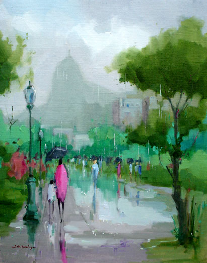 General Tibúrcio Square with Rain