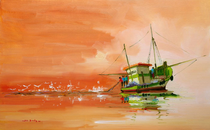 Pescando ao Entardecer