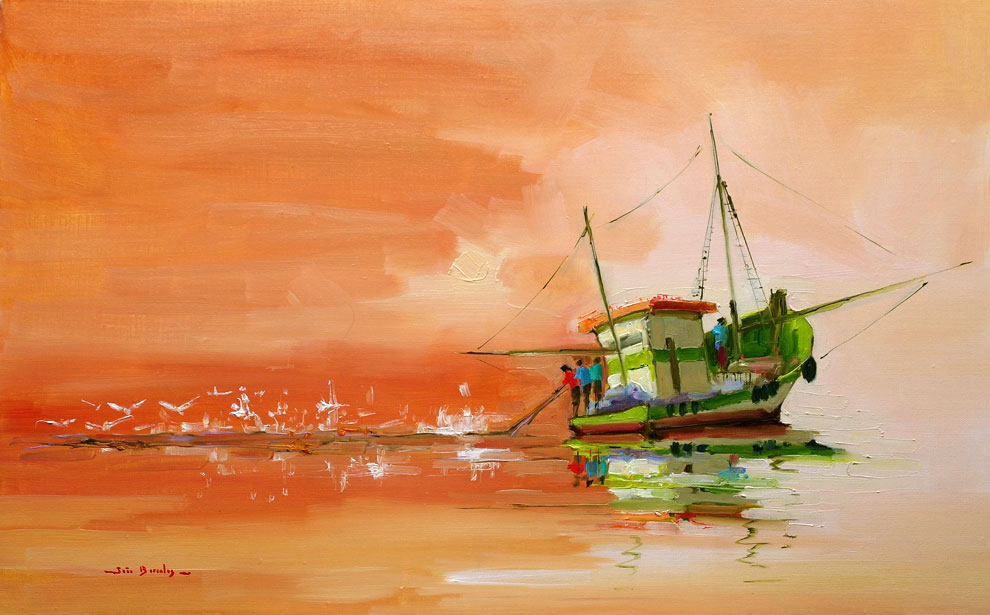 Pescando ao Entardecer