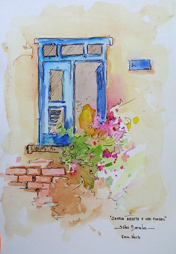 Open Window with Flowers