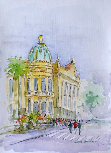 Teatro Municipal Visto da Evaristo da Veiga