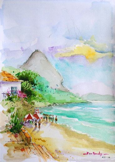 Praia Vermelha com Pão de Açúcar