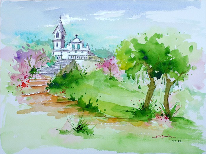 Uma vista da Igreja do Ouro