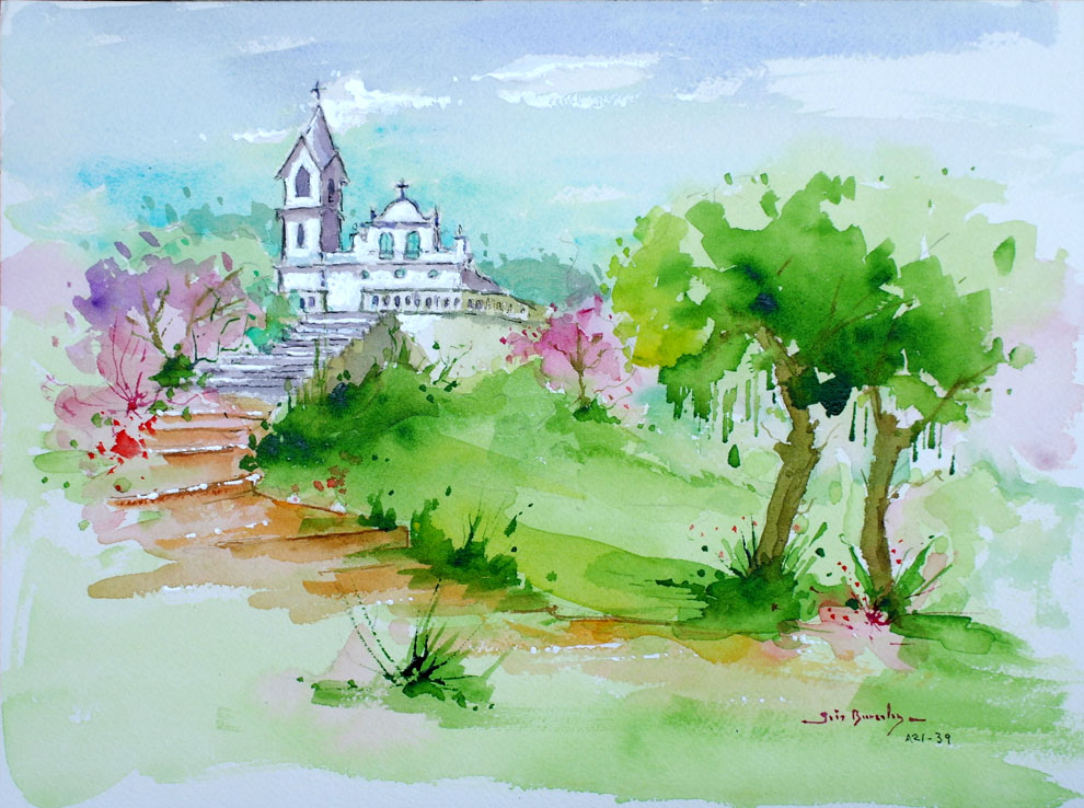 Uma vista da Igreja do Ouro