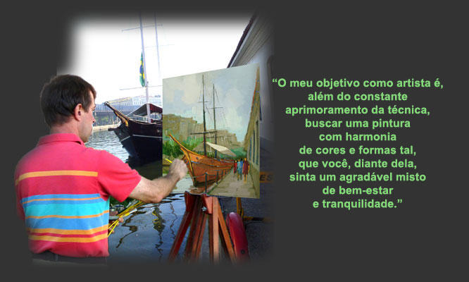 Pintando ao ar livre.