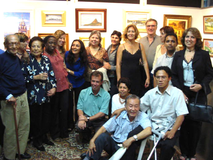 Foto do grupo na exposição do TTC