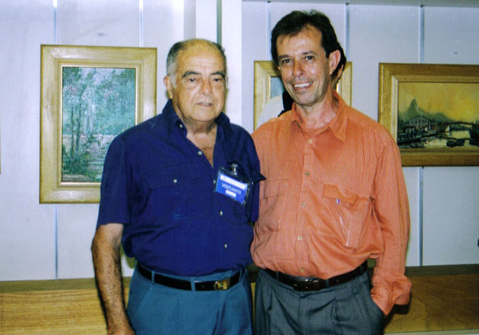 Com o colega artista Fábio Barros