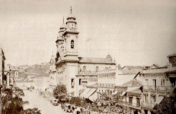 Foto da Rua Direita em 1860