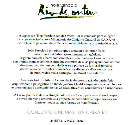 Explicação sobre o tema da exposição